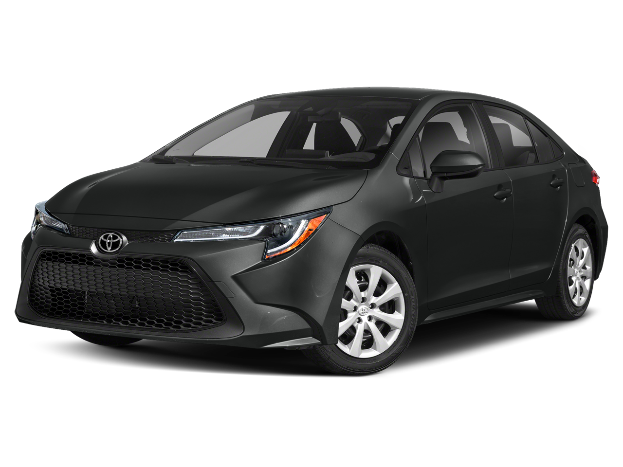2021 Toyota Corolla LE in Classic Silver Metallic — front three-quarter view
