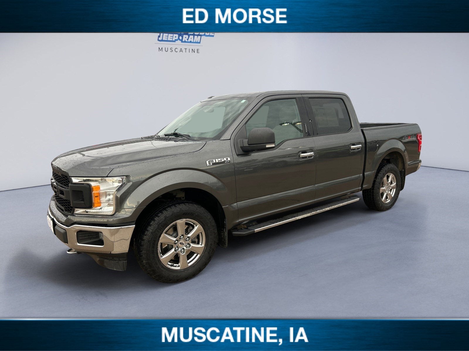 2018 Ford F-150 XLT in Magnetic — front three-quarter view