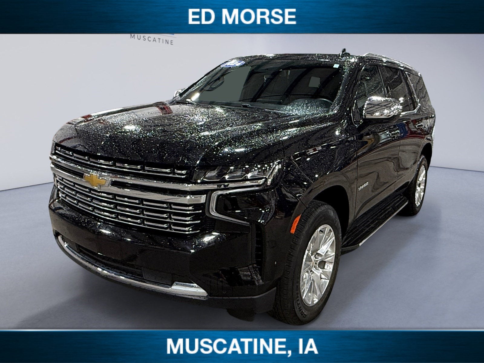 2024 Chevrolet Tahoe Premier in Black — front three-quarter view