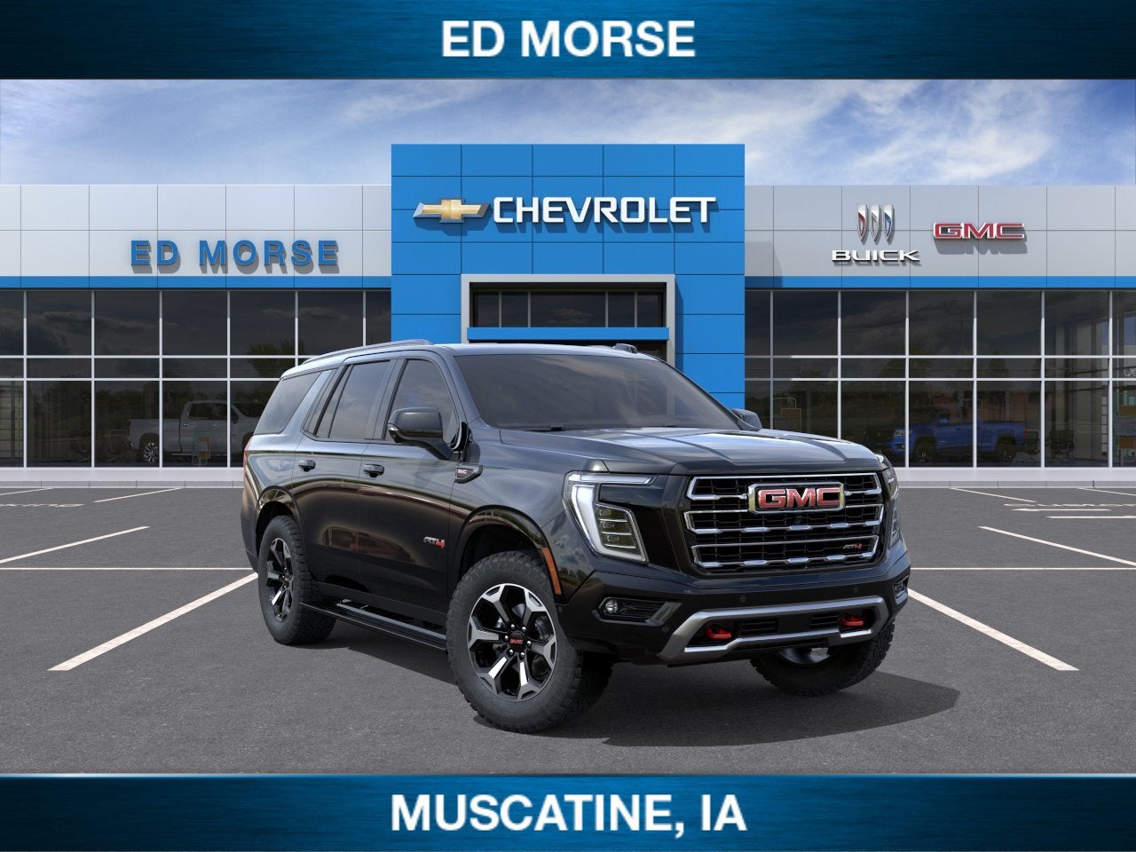 2026 GMC Yukon AT4 in Onyx Black — front three-quarter view