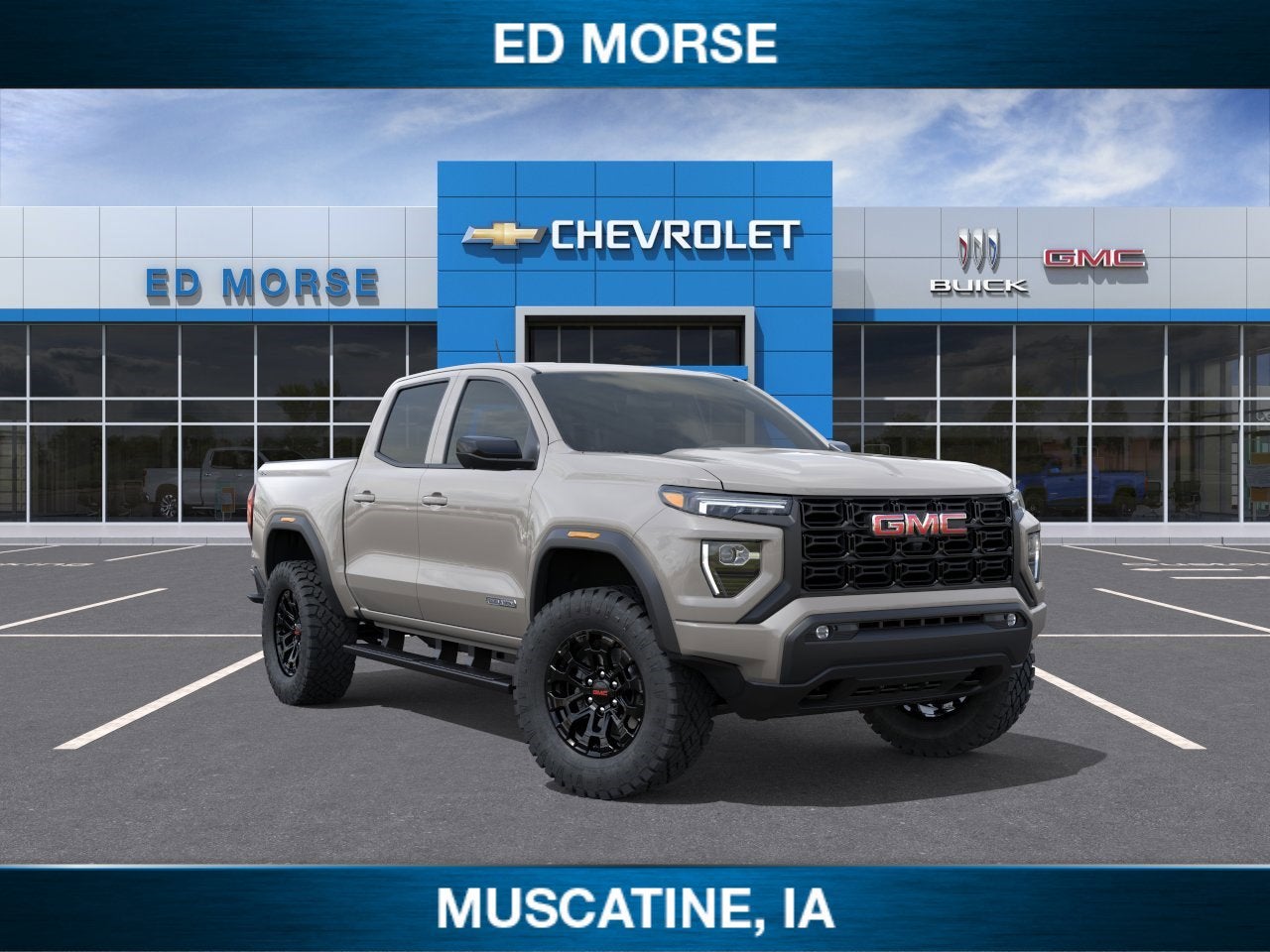 2026 GMC Canyon Elevation in Coastal Dune — front three-quarter view