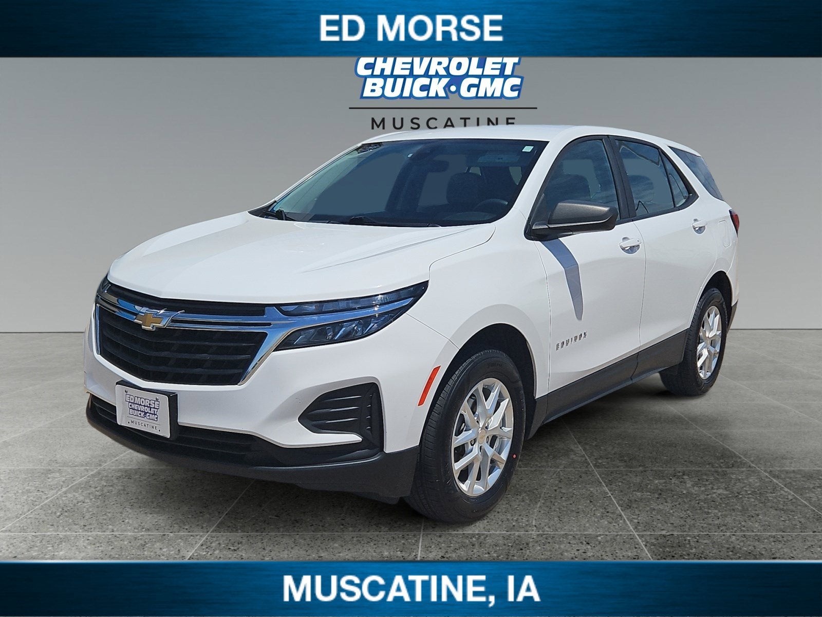 2022 Chevrolet Equinox LS in Summit White — front three-quarter view