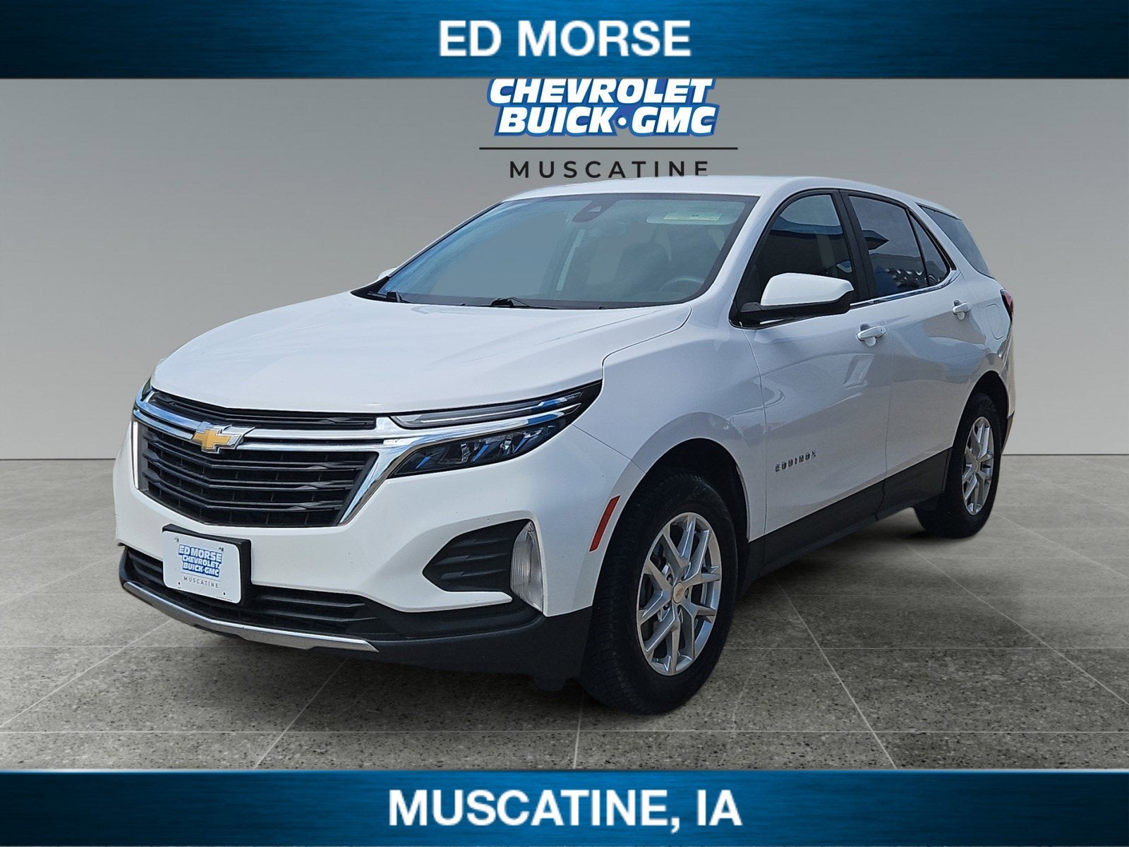 2022 Chevrolet Equinox LT in Summit White — front three-quarter view